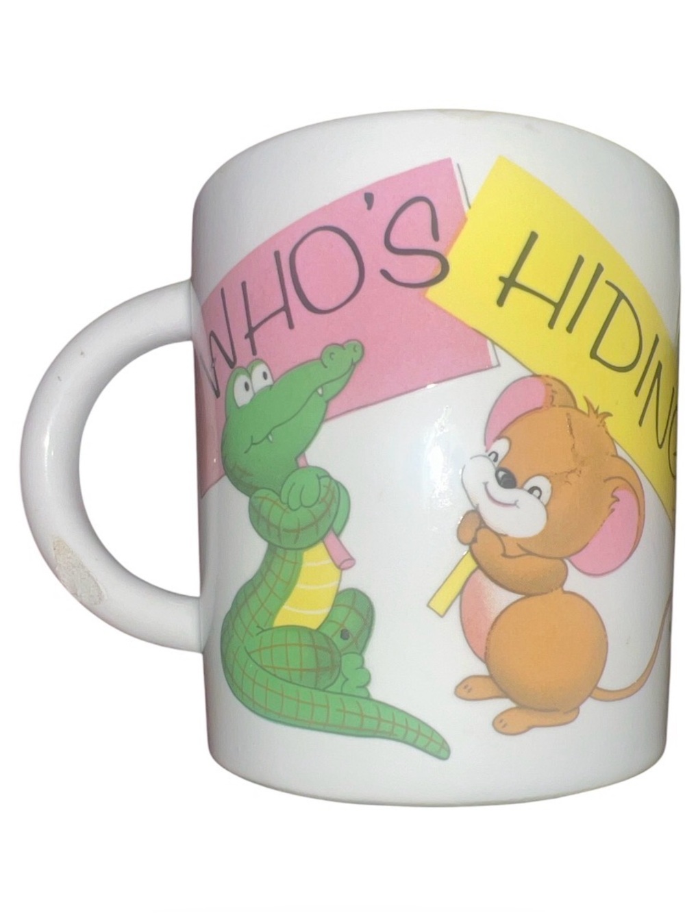 Vintage 1980s Toscany Collection "Who's Hiding In My Mug?" Ceramic Surprise Cup